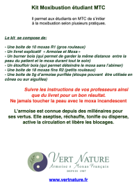 Fiche Kit de Moxibustion pour étudiant