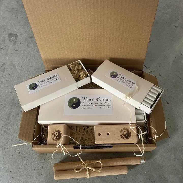Coffret de présentation du kit de moxibustion étudiant