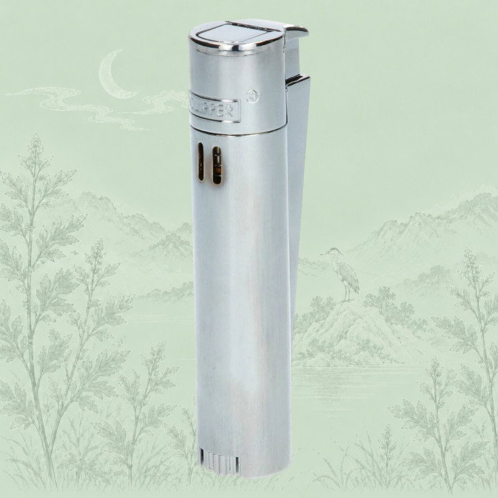 Encendedor soplete Clipper Jet Flame de metal, vista frontal