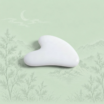 Gua Sha de jade blanco – piedra natural de Francia