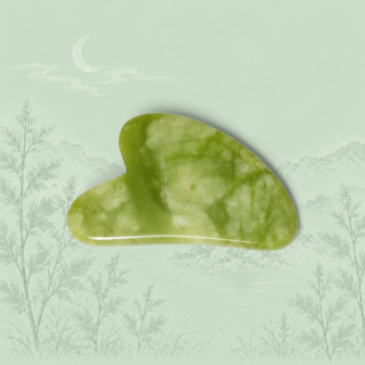 Green Jade Gua Sha – natural stone, made in France