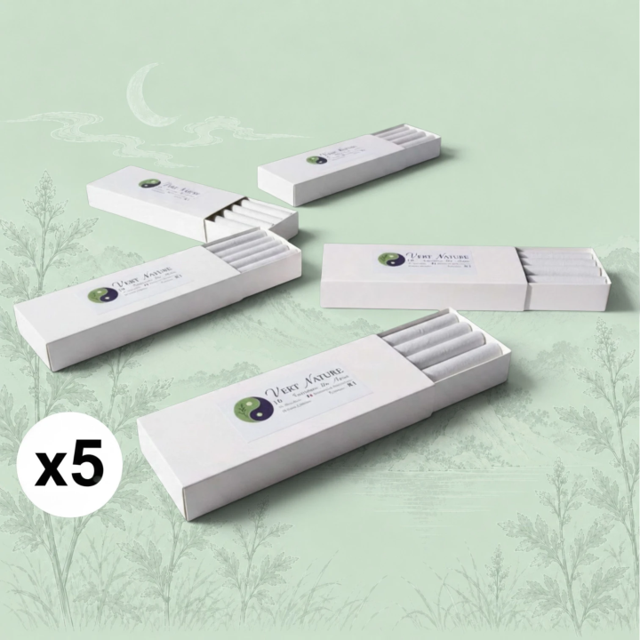 Bâtons de moxa R1 – lot de 5 boîtes, fabriqué en France