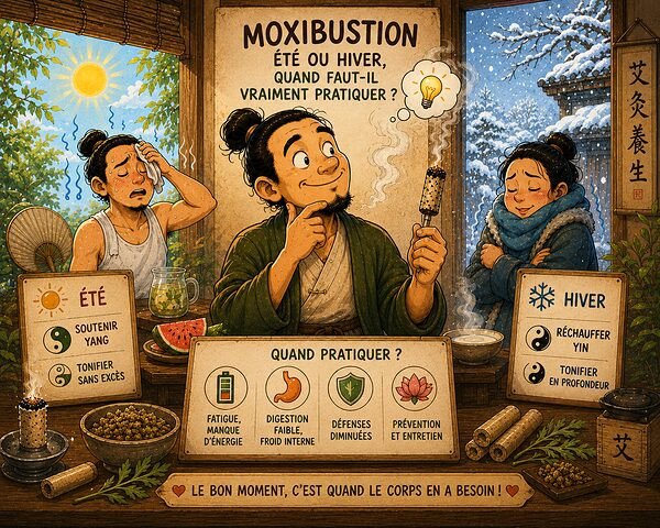 Moxibustion : été ou hiver, quand faut-il vraiment pratiquer ?